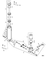 Manual Tilt Components 4-Х ТАКТНОГО ПЛМ MERCURY 60 Серийный номер от 1C050252 и выше
